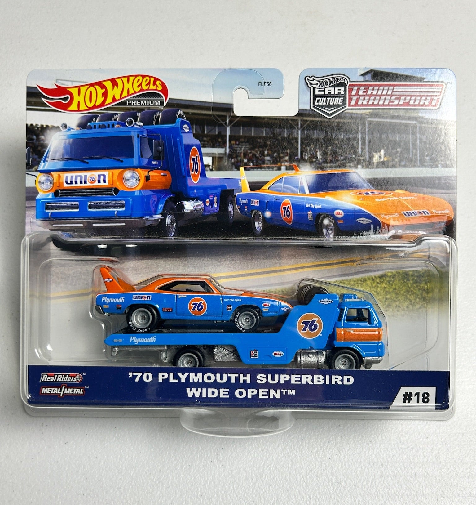 Hot Wheels 1:64 Team Transport #18 '70 Plymouth Superbird/Wide Open