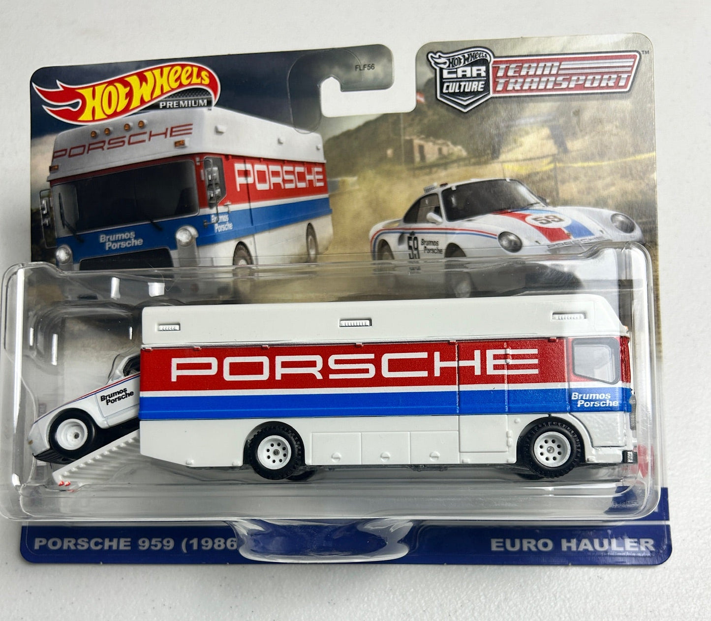 Hot Wheels 1:64 Team Transport #61 Porsche 959 (1986)/Euro Hauler
