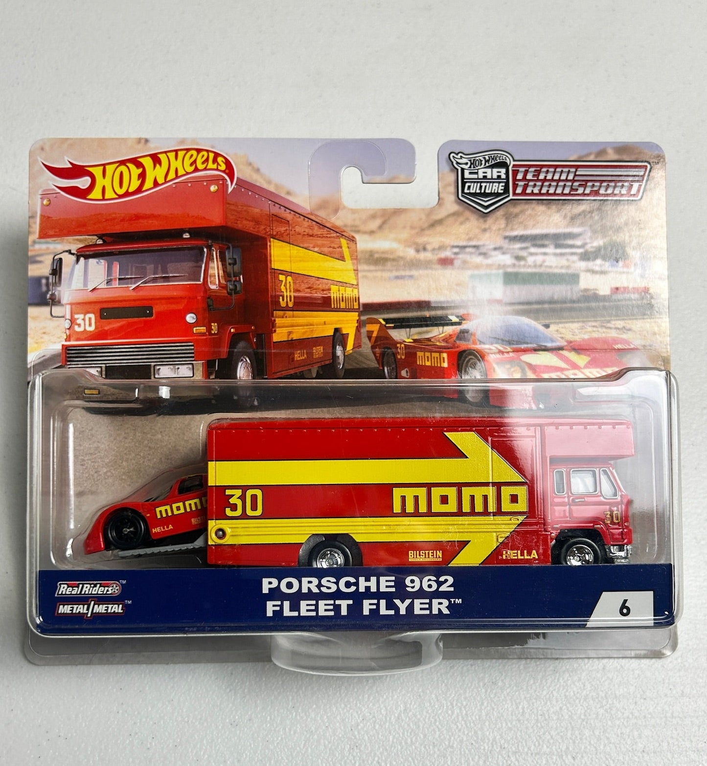 Hot Wheels 1:64 Team Transport #6 Porsche 962/Fleet Flyer